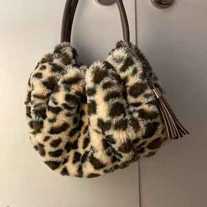 Small leopard hand bag